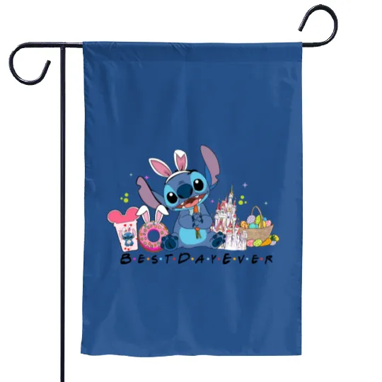 Disney Easter Garden Flags,  Stitch Easter, Disney Bunny, Disney Kids Garden Flags
