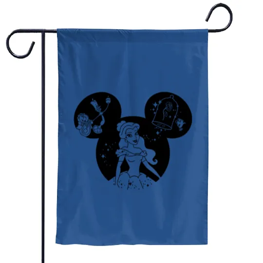 Disney belle Princess Garden Flags, Disney Princesses Fan Garden Flags,