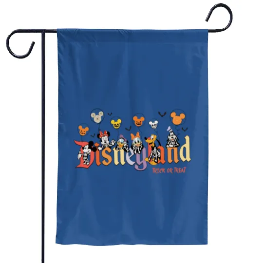 Vintage Disneyland Halloween Garden Flags, Disney Halloween Garden Flags