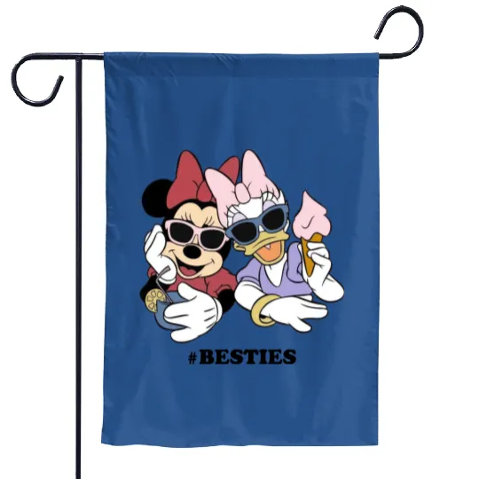 Retro Minnie and Daisy Garden Flags, Disney Bestie Garden Flags, Minnie Mouse Garden Flags, Disney Girl Trip, Disney Matching Garden Flags