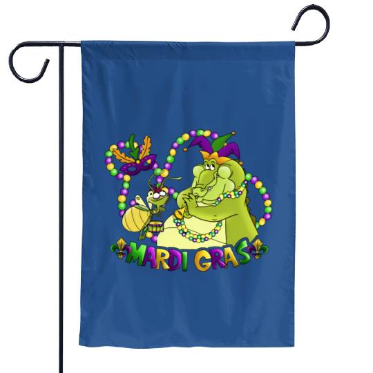 Disney Princess And The Frog Garden Flags | Louis And Ray Mardi Gras Garden Flags