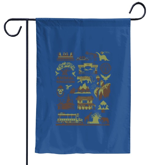 Animal Kingdom Retro Garden Flags, Disney Animal Garden Flags, Disney Wild Garden Flags, Vintage Safari Mode Garden Flags