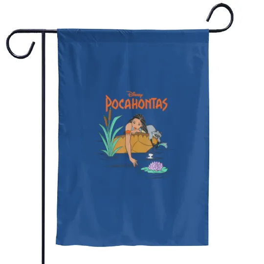 Disney Pocahontas Meeko Afternoon Dreaming Garden Flags, Princess Pocahontas Garden Flags