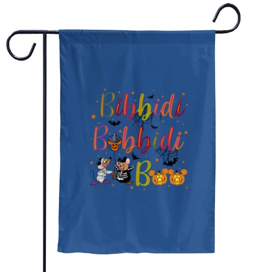 Retro Bibbidi Bobbidi Boo Halloween Garden Flags, Jaq And Gus Garden Flags,Halloween Pumpkin Garden Flags, Disney Cinde Garden Flags