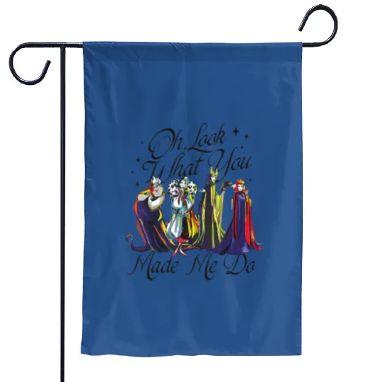 Evil Queen Malificent Cruella Ursula Garden Flags, Disney Villains Garden Flags