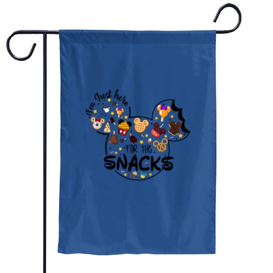 I'm Just Here For The Snacks Garden Flags, Disney Snacks Garden Flags
