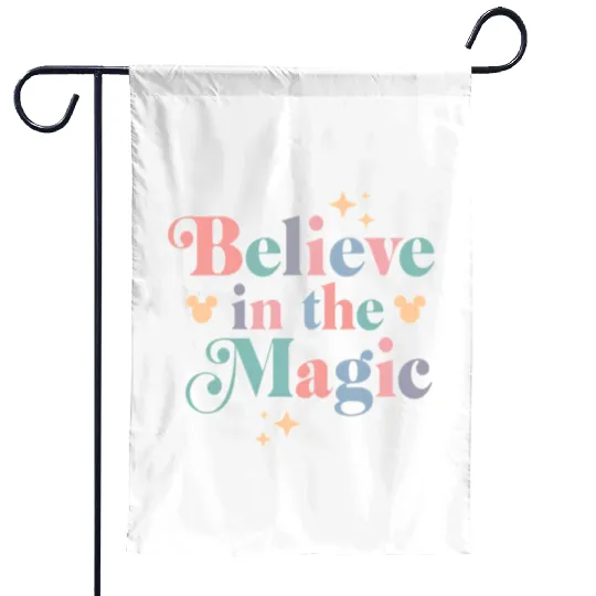 Disney Believe In The Magic Garden Flags, Magic Kingdom Garden Flags, Disney Garden Flags