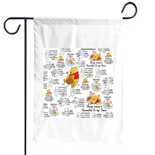 Christmas Pooh Bear Pajamas, Winnie The Pooh Pajamas Set, Disney Pooh Women Pajamas, Honey Pooh Thick Pajamas Garden Flags