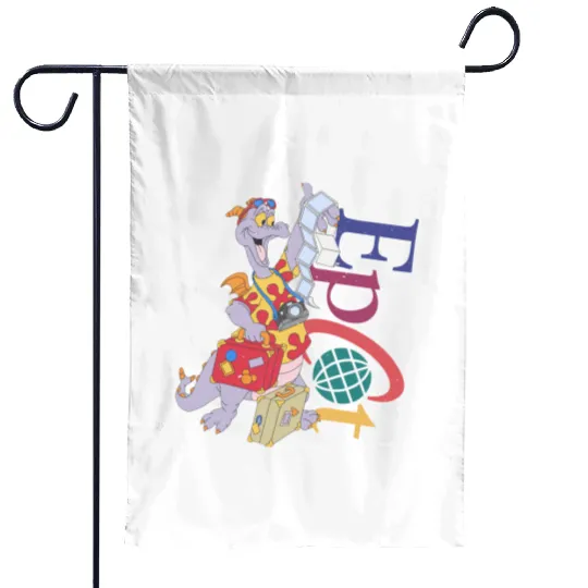 Retro Disney Figment Epcot  Garden Flags, Figment Epcot Center Garden Flags