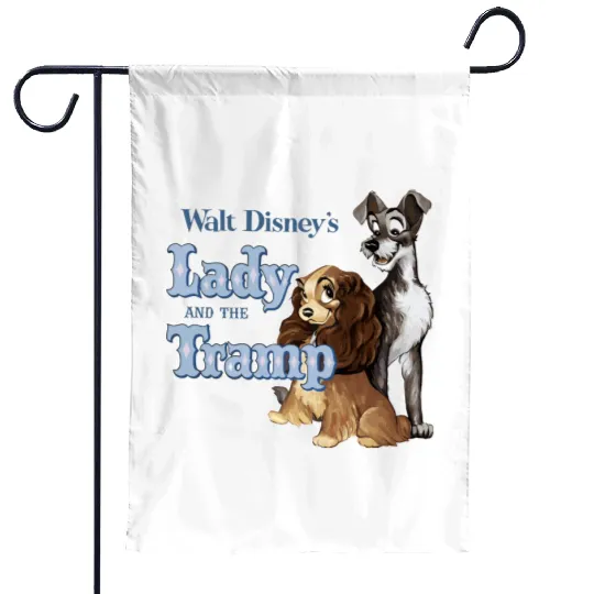 Lady and the Tramp Garden Flags, Disney Lady and the Tramp Retro Garden Flags