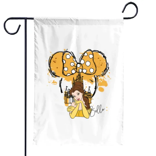 Princess Belle Garden Flags, Castle Garden Flags, Disney Princess Garden Flags, Princess Castle Garden Flags, Disney Trip Garden Flags