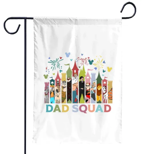 Disney Dad Squad Garden Flags, Disney Dad Characters Garden Flags, Father's Day Garden Flags, Disneyland Father Garden Flags, Disney Dad Garden Flags, Fathers Day Gift Garden Flags