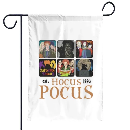 Disney Hocus Pocus Est 1993 Garden Flags, Vintage Sanderson Sisters Garden Flags, Halloween Witches Garden Flags, Halloween Party Garden Flags, Spooky Vibes