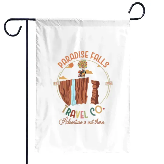 Disney Pixar Up Movie Garden Flags, Pixar Up Movie, Paradise Falls Travel Co Garden Flags