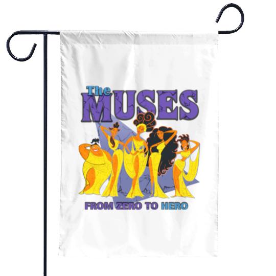 Disney Hercules Diva The Muses From Zero to Hero, Retro Hercules 1997 Garden Flags, Disney Hercules Garden Flags, The Muses Hercules Garden Flags