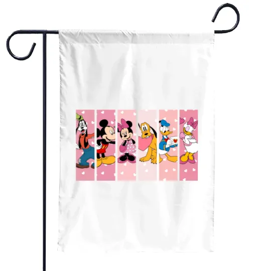 Disney Valentine 2023 Garden Flags, Mickey Valentine Garden Flags
