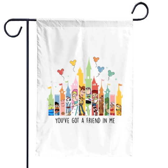 Toy Story  Garden Flags, Toy Story Land Garden Flags, Jessie and bullseye Garden Flags, Disneyland Garden Flags, Disney World Garden Flags