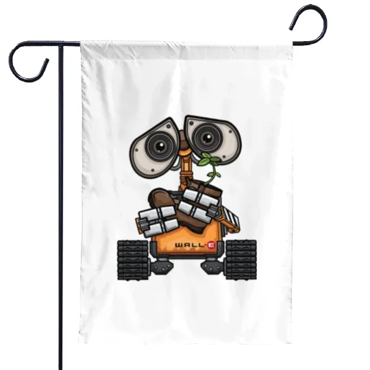 Cute Wall-E Garden Flags, Disney Pixar Wall-E, Wall E Cartoon Garden Flags, Disney Wall-e Garden Flags