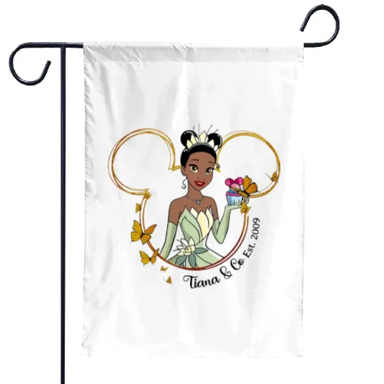 Tiana Disney Garden Flags, Tiana And Co Garden Flags, Tiana Princess Garden Flags, Cute Tiana Garden Flags.