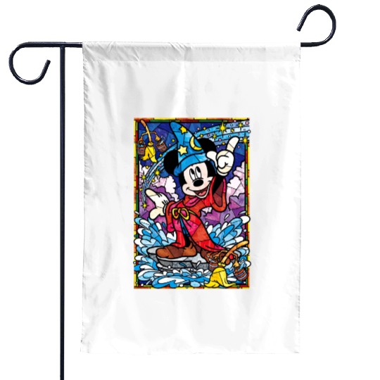 Mickey stained glass Garden Flags, Disney stained glass Garden Flags, Disney Mickey Garden Flags