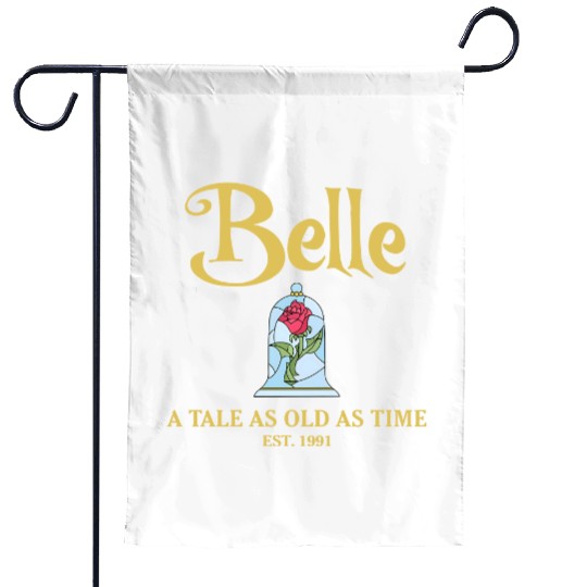 Belle Garden Flags, Tale as Old as Time Garden Flags, Disney Princess Garden Flags, Beauty Beast Garden Flags