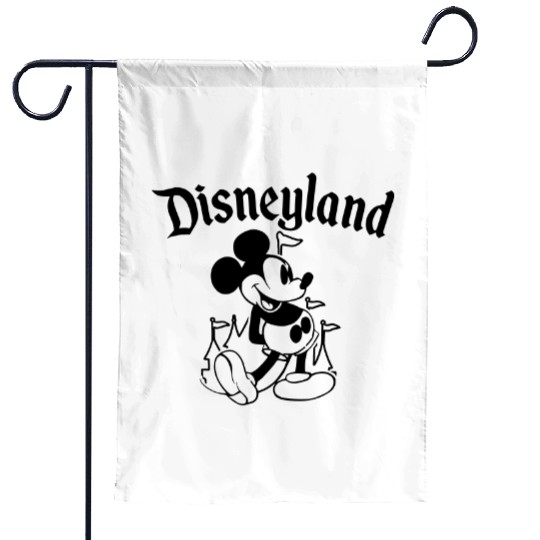 Disneyland Mickey Garden Flags, Vintage Disneyland Garden Flags