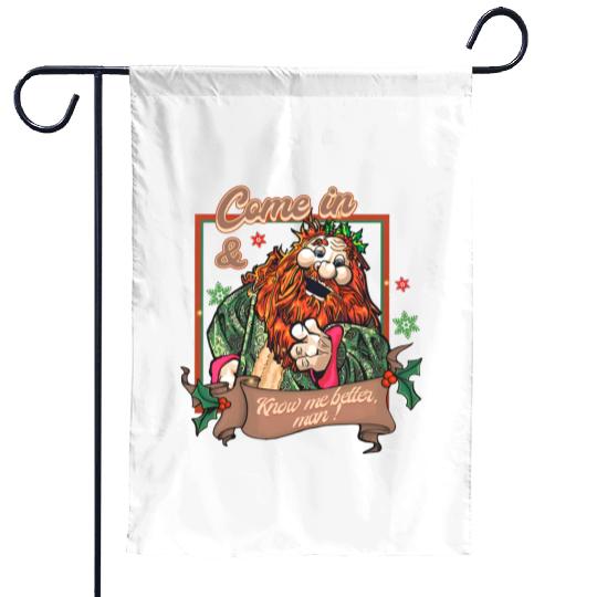 Disneyland Muppets Christmas Carol Character Garden Flags, Ghost of Christmas Garden Flags