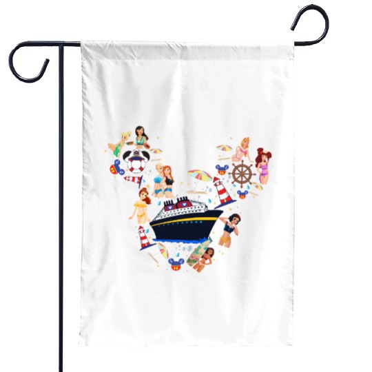 Disney Cruise Princess Garden Flags, Magical Cruisin Princess Garden Flags
