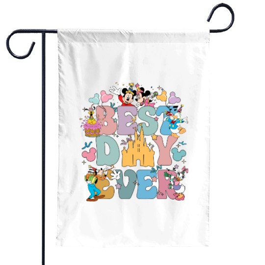 Disney Best Day Ever  Color Garden Flags, Disney Family Garden Flags, Disney