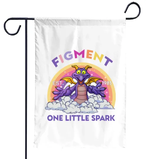 Cute Figment One Little Spark Disney Epcot Snack Drinking Garden Flags
