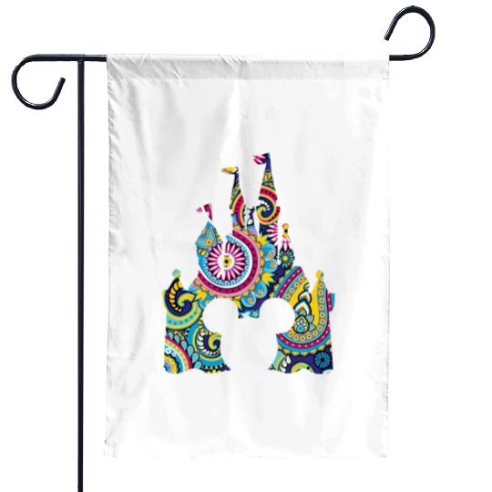Disney Castle Sublimation Mickey Garden Flags