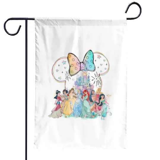 Disney Princess Tank, Vintage Princess Watercolor Tank Garden Flags