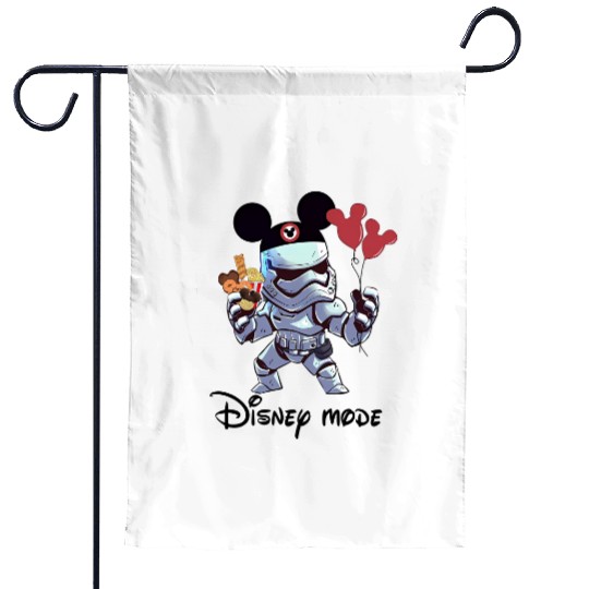 Stormtrooper Mickey Balloon Garden Flags, Disney Star Wars Ice Cream Garden Flags