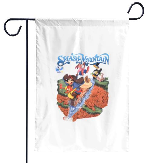 Vintage Disney Splash Mountain Garden Flags, Disney Mountain Garden Flags, Brer Rabbit, Brer Bear, Water Ride Disneyworld Garden Flags