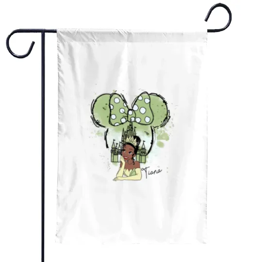 Princess Tiana Garden Flags, Disney Tiana Princess Garden Flags, Disney Princess Garden Flags, Tiana Garden Flags, Disney Girl Garden Flags