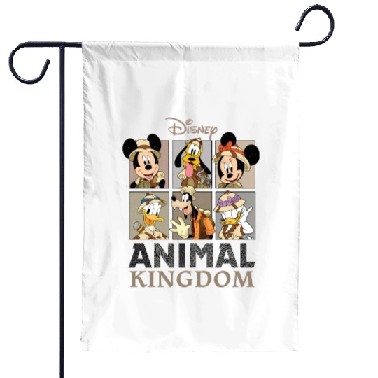 Disney Mickey Safari  Garden Flags, Retro Disney Animal Kingdom Mickey Garden Flags