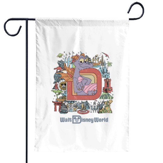 Disney Epcot Figment Garden Flags, Disney Figment Garden Flags