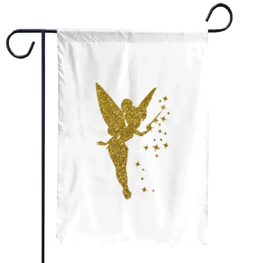 Tinkerbell Garden Flags, Tinkerbell Glitter Garden Flags, Peter Pan Garden Flags, Fairy Garden Flags, Disney Garden Flags