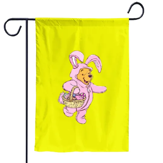 Easter Pooh Bear Garden Flags, Disney Easter Garden Flags