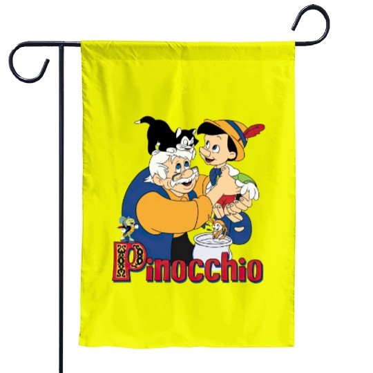 Pinocchio And Geppetto Garden Flags / Retro 90s Disney Garden Flags