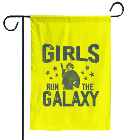 Vintage Star Wars Princess Leia Girls Run The Galaxy Garden Flags, Disney Star Wars Garden Flags