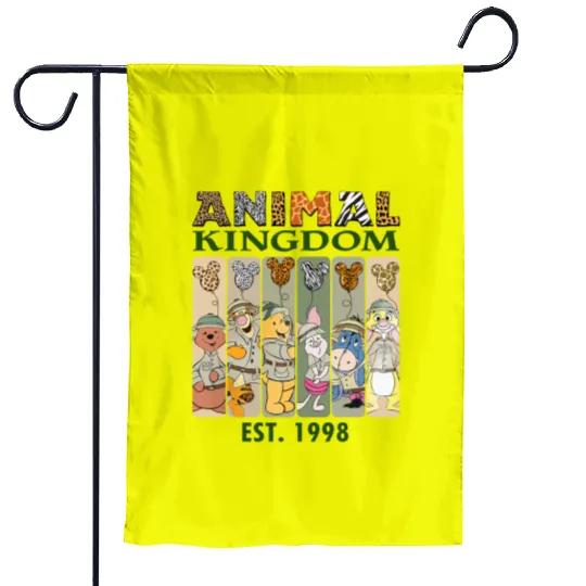 Disney Animal Kingdom Garden Flags, Pooh Animal Kingdom Garden Flags, Animal Kingdom Family Matching