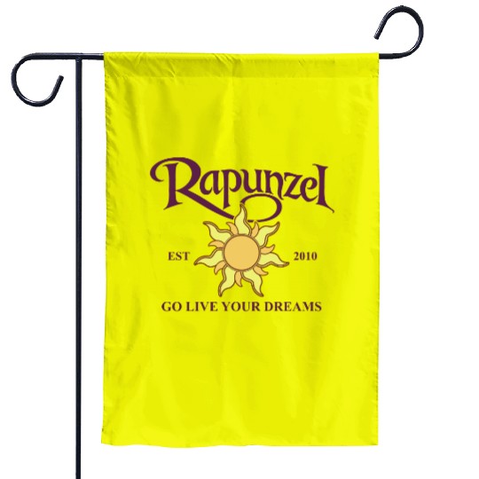 Disney Tangled Rapunzel Garden Flags, Disneyland Vacation Holiday Garden Flags