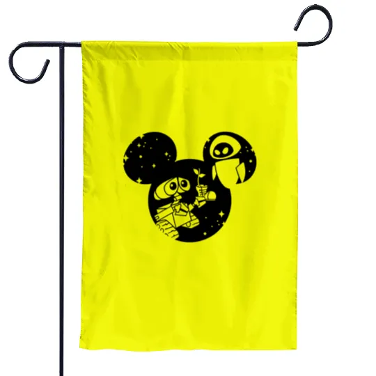Cute Wall-E Garden Flags, Disney Pixar Wall-E, Wall-E Space Race Visit Garden Flags