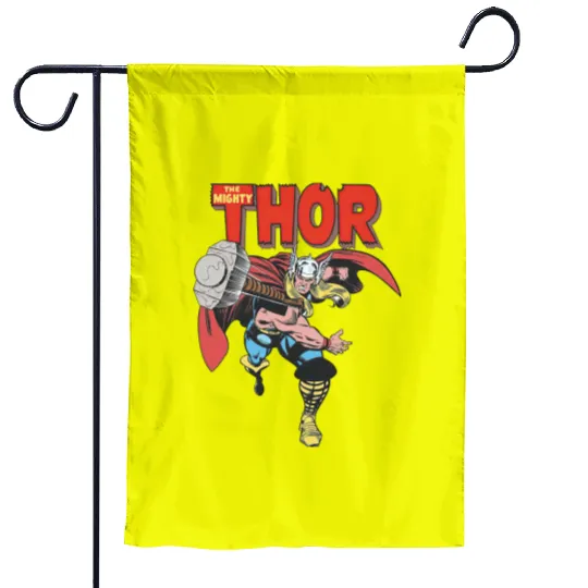 Thor Garden Flags, Retro Marvel  Garden Flags, Avengers Garden Flags, Disney Marvel Garden Flags, Marvel Comic Garden Flags, Matching Marvel Garden Flags, MCU Garden Flags Garden Flags