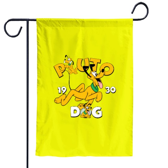 Vintage Disney Pluto Garden Flags, Pluto est 1930 Garden Flags, Mouse Trip Garden Flags, Disneyland Garden Flags, Disney Vacation Garden Flags