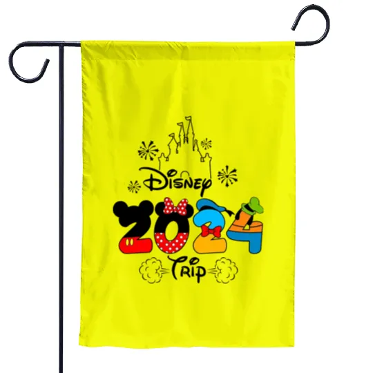 Disney Trip 2024 Garden Flags, Disney Vacation Garden Flags, Disneyworld Garden Flags, Disney Couple Garden Flags