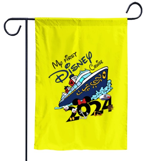 My First Disney Cruise 2024 Garden Flags, Disney Family Cruise Garden Flags