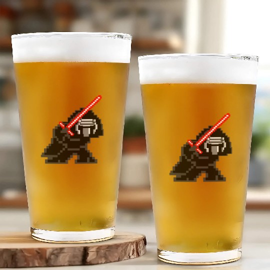 8-bit Kylo Ren Glass Cups