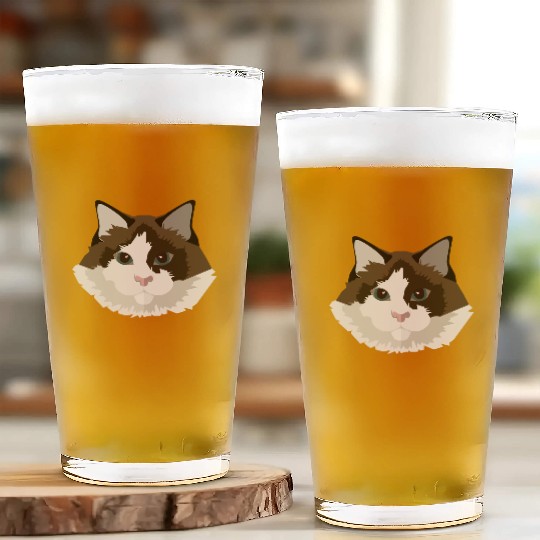 Cat face Glass Cups